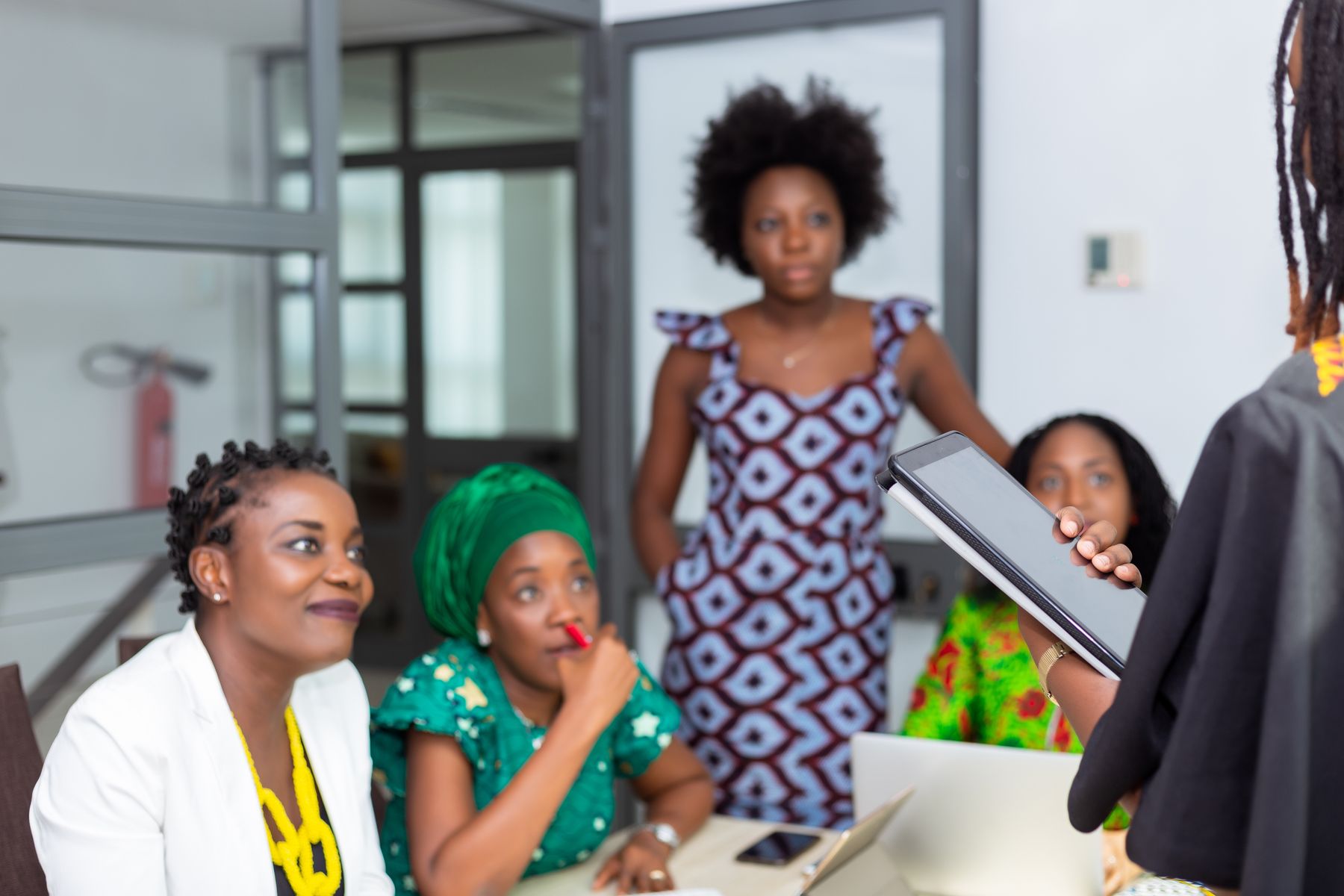African professionals participating in a collaborative meeting